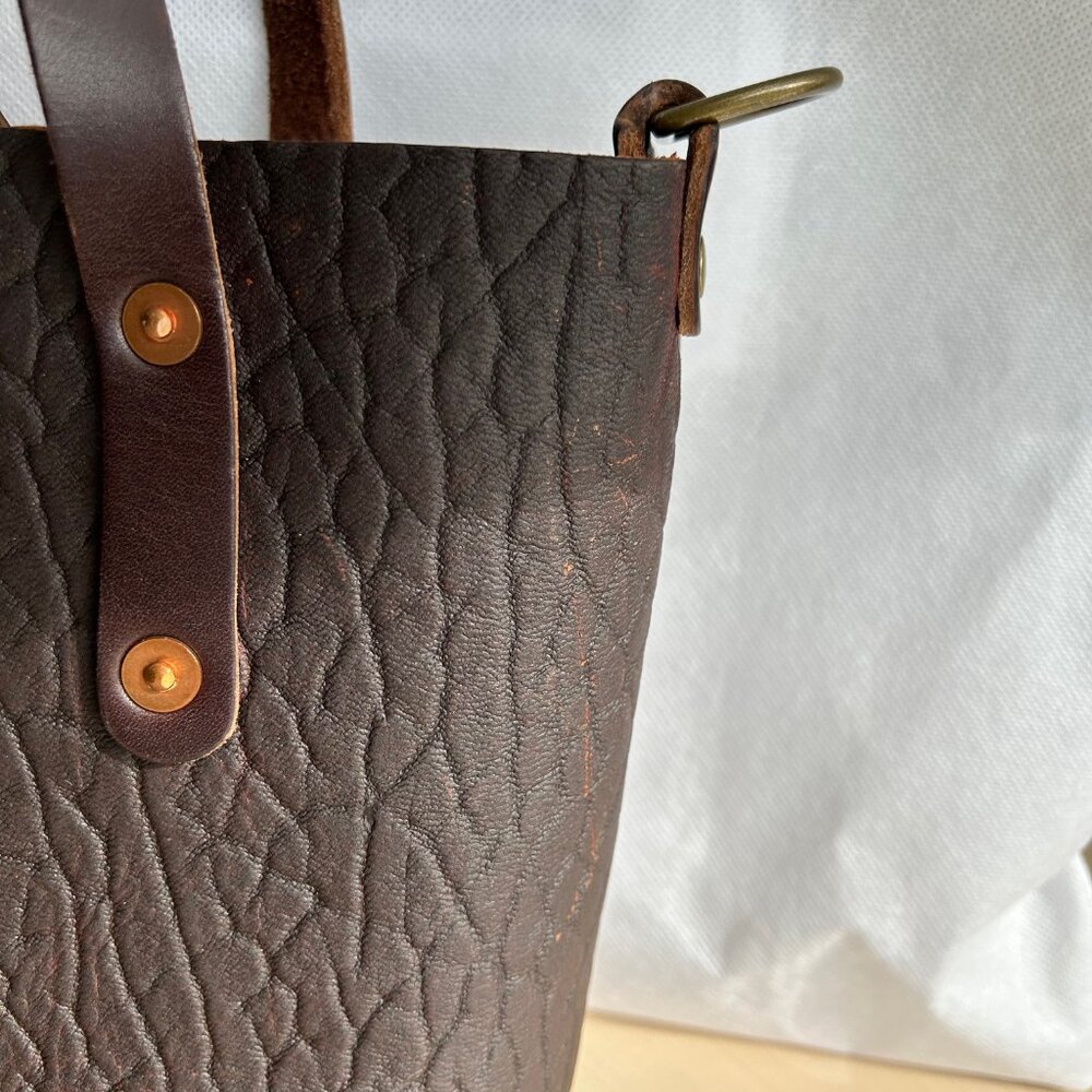 GO FORTH GOODS Avery Mini Tote – Cherry Bison Leather - Picture 16 of 16